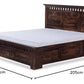 GHROYAL Sheesham Wood Kuber King Size Bed with Hydraulic Storage for Bedroom Home Wooden Double Bed Cot Palang for Living Room and Hotels (Walnut Finish) | 1 Year Warranty