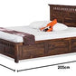 GHROYAL Sheesham Wood Kuber King Size Bed with Hydraulic Storage for Bedroom Home Wooden Double Bed Cot Palang for Living Room and Hotels (Walnut Finish) | 1 Year Warranty