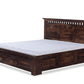 GHROYAL Sheesham Wood Kuber King Size Bed with Hydraulic Storage for Bedroom Home Wooden Double Bed Cot Palang for Living Room and Hotels (Walnut Finish) | 1 Year Warranty