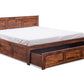 GHROYAL Sheesham Wood Queen Size Bed with Hydraulic Storage for Bedroom Living Room Home Hotel Furniture Wooden Double Bed Cot Palang for Guest Room (Honey Finish)| 1 Year Warranty