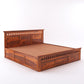 GHROYAL Sheesham Wood Kuber King Size Bed with Hydraulic Storage for Bedroom Home Wooden Double Bed Cot Palang for Living Room and Hotels (Walnut Finish) | 1 Year Warranty