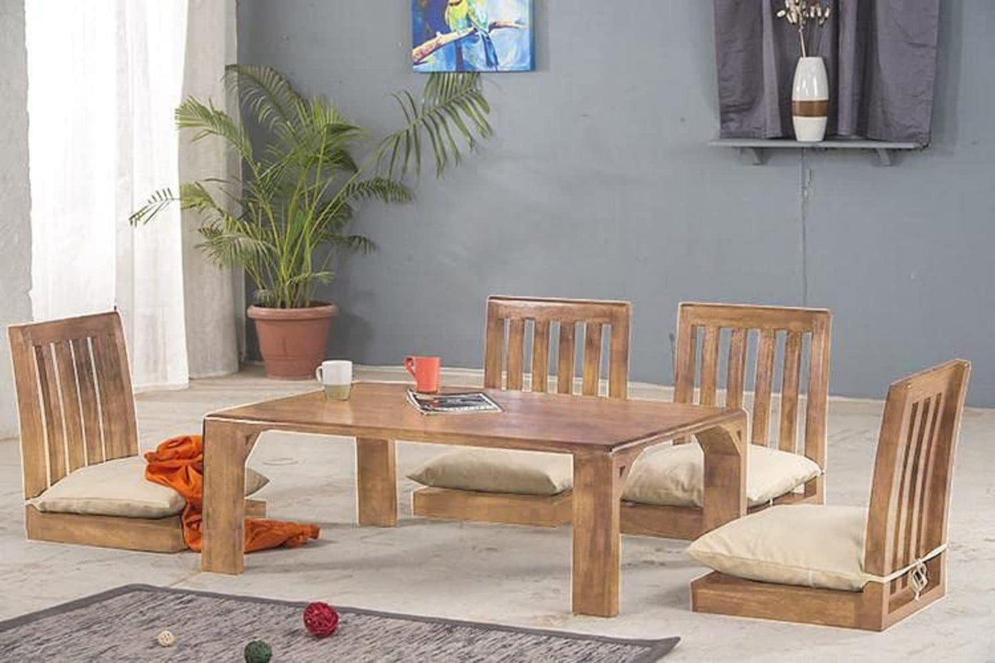 Sheesham Wood Japanese 4 Seater Dining Table