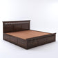 GHROYAL Sheesham Wood Kuber King Size Bed with Hydraulic Storage for Bedroom Home Wooden Double Bed Cot Palang for Living Room and Hotels (Walnut Finish) | 1 Year Warranty