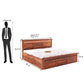 GHROYAL Sheesham Wood Kuber King Size Bed with Hydraulic Storage for Bedroom Home Wooden Double Bed Cot Palang for Living Room and Hotels (Walnut Finish) | 1 Year Warranty