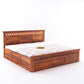 GHROYAL Sheesham Wood Kuber King Size Bed with Hydraulic Storage for Bedroom Home Wooden Double Bed Cot Palang for Living Room and Hotels (Walnut Finish) | 1 Year Warranty